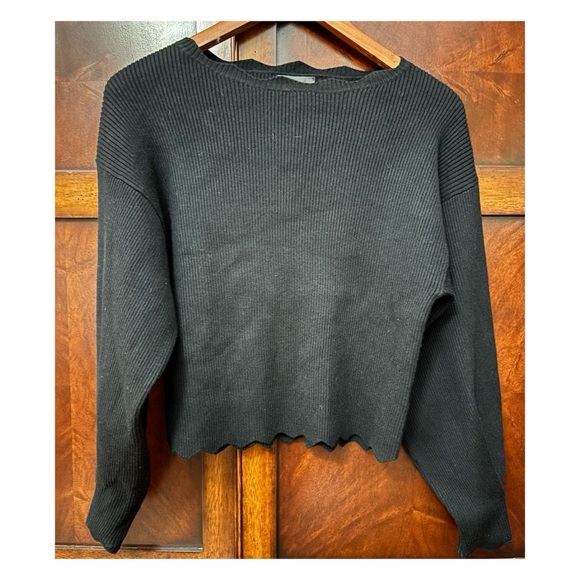 NWT Anthropologie Line & Dot Sweater in Black  Size Small - Picture 1 of 8